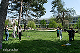Stresszoldó slackline bemutató az orvoskar északi parkjában